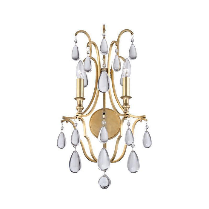 Hudson Valley Crawford 2 Light Wall Sconce Model: 9302-AGB