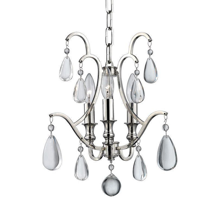 Hudson Valley Crawford 3 Light Semi Flush Pendant Model: 9303-AGB