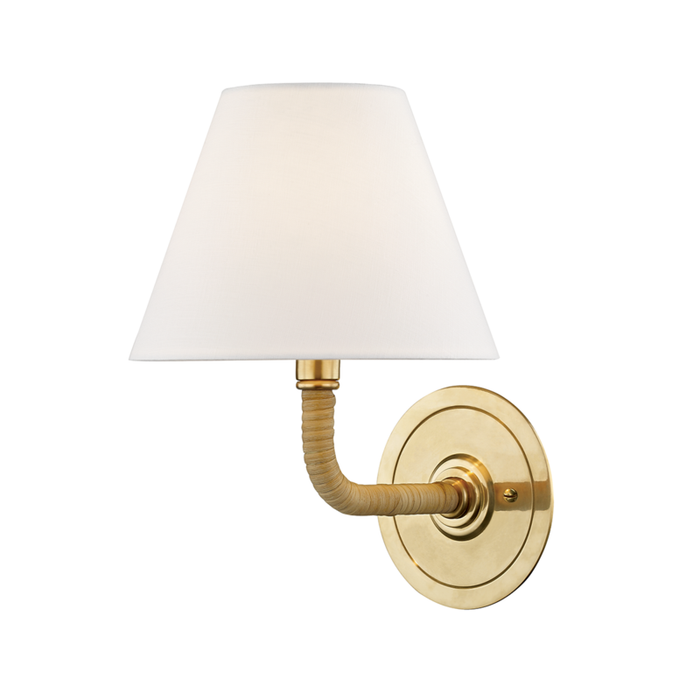 Hudson Valley Curves No.1 1 Light Wall Sconce Model: MDS500-AGB