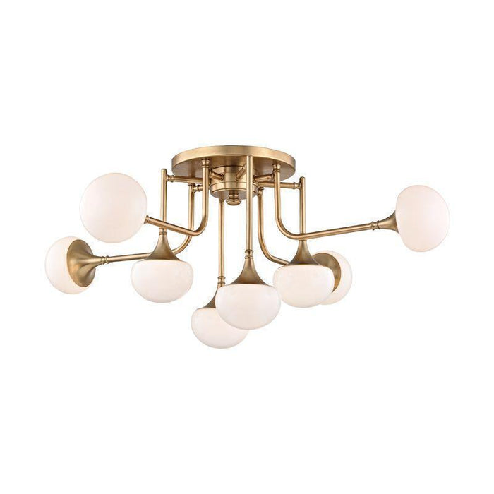 Hudson Valley Fleming 8 Light Semi Flush Model: 4708-AGB