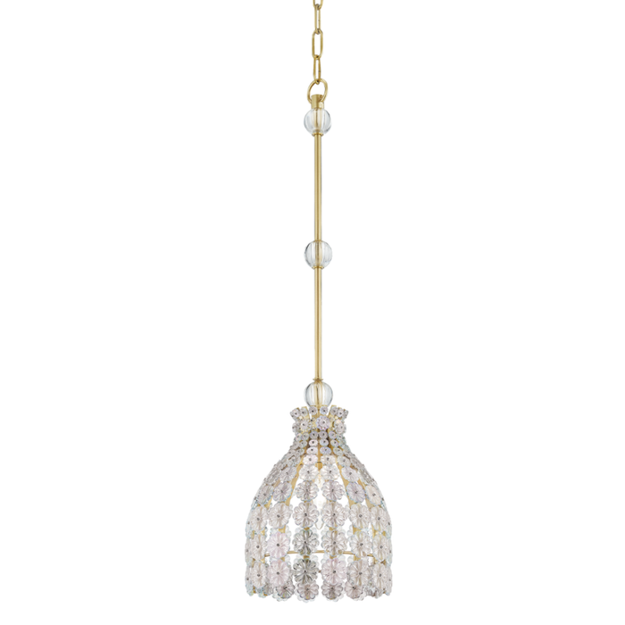 Hudson Valley Floral Park 1 Light Pendant Model: 8208-AGB