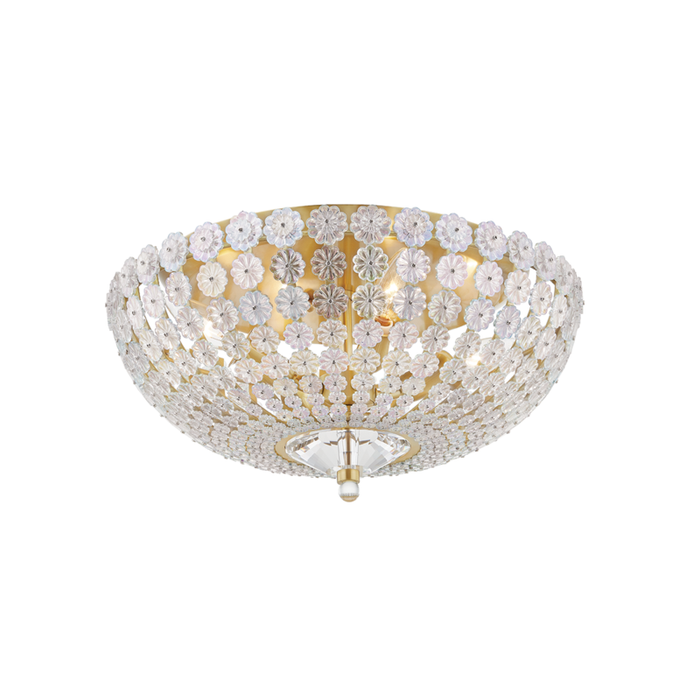 Hudson Valley Floral Park 4 Light Flush Mount Model: 8217-PN