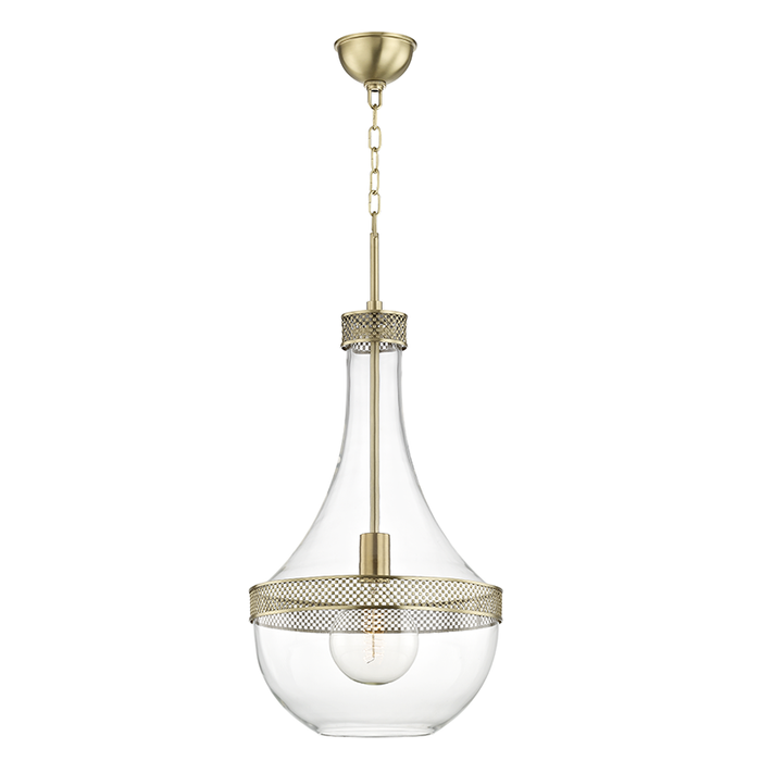 Hudson Valley Hagen 1 Light Large Pendant Model: 1814-AGB