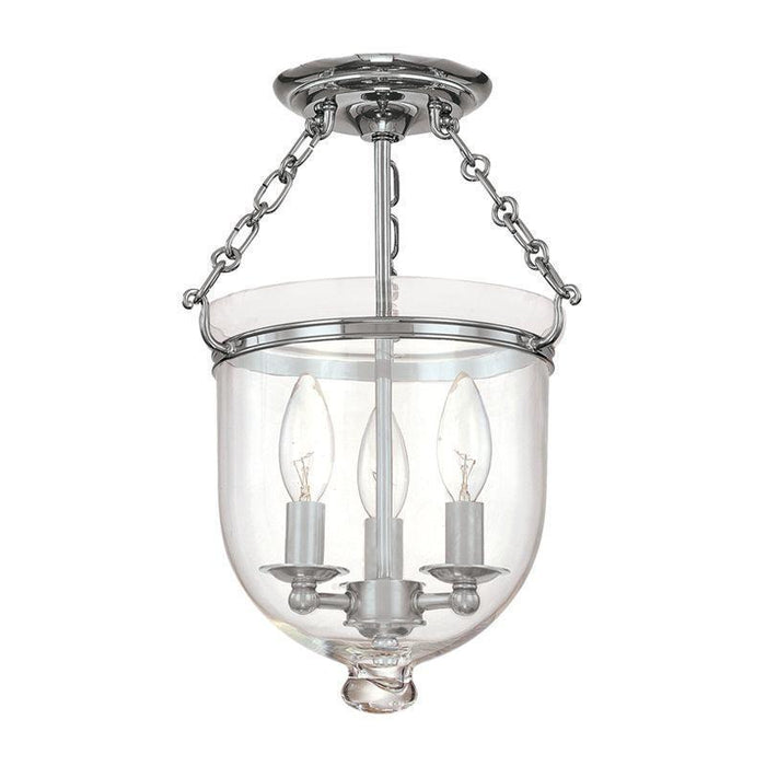 Hudson Valley Hampton 3 Light Semi Flush Model: 251-AGB-C1