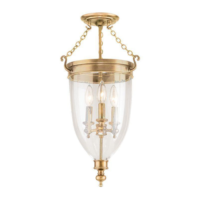 Hudson Valley Hanover 3 Light Semi Flush Model: 141-AGB