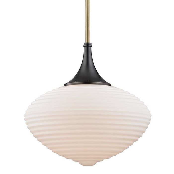 Hudson Valley Knox 1 Light Pendant Matte Opal Glass Model: 1916-SN