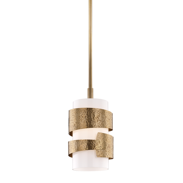 Hudson Valley Lanford 1 Light Small Pendant Model: 7808-AGB