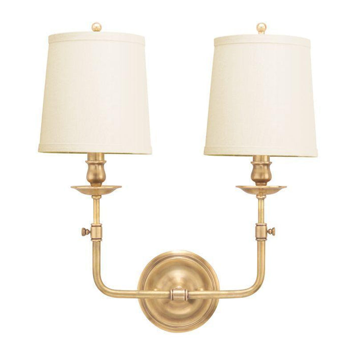 Hudson Valley Logan 2 Light Wall Sconce Model: 172-AGB