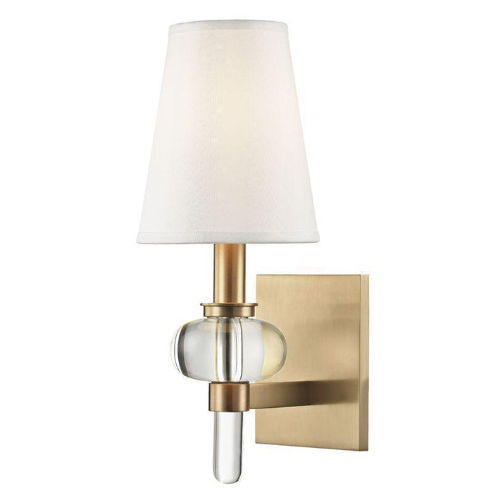 Hudson Valley Luna 1 Light Wall Sconce Model: 1900-AGB