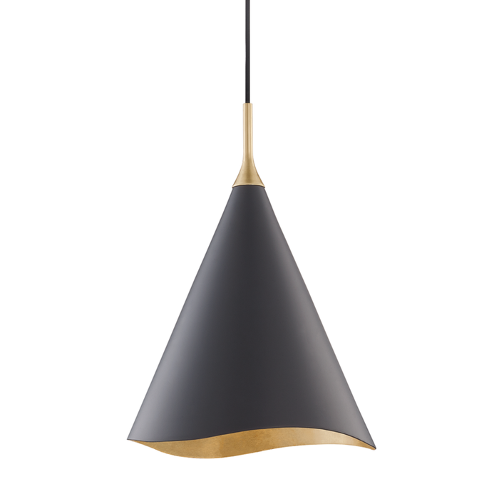 Hudson Valley Martini 1 Light Small Pendant Model: 9613-GL/BLK