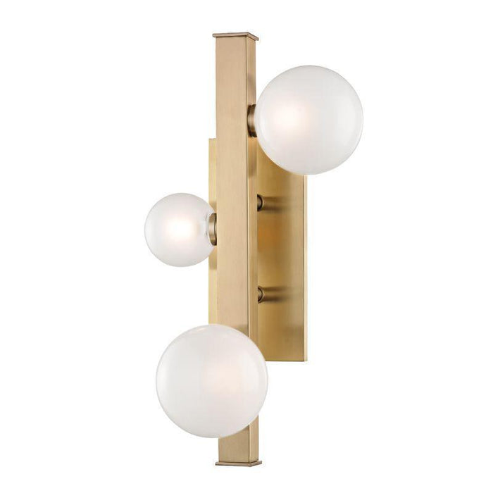 Hudson Valley Mini Hinsdale 3 Light Wall Sconce Model: 8703-AGB