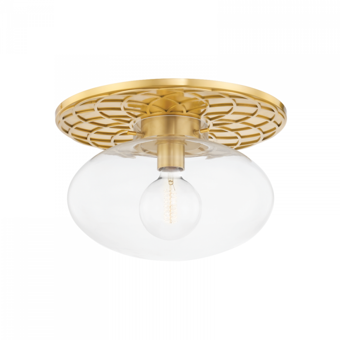 Hudson Valley New Paltz 1 Light Semi Flush Model: 1418-AGB