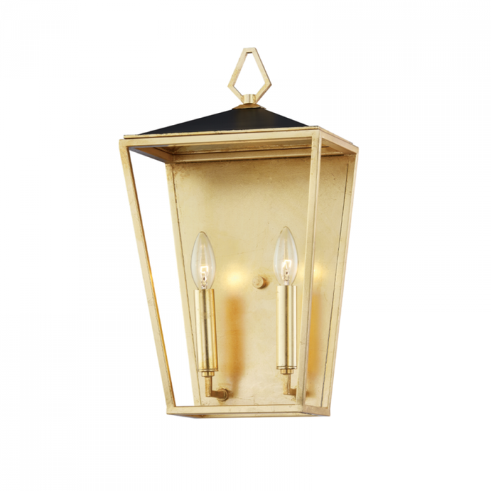 Hudson Valley Paxton 2 Light Wall Sconce Model: 5702-GL/BK