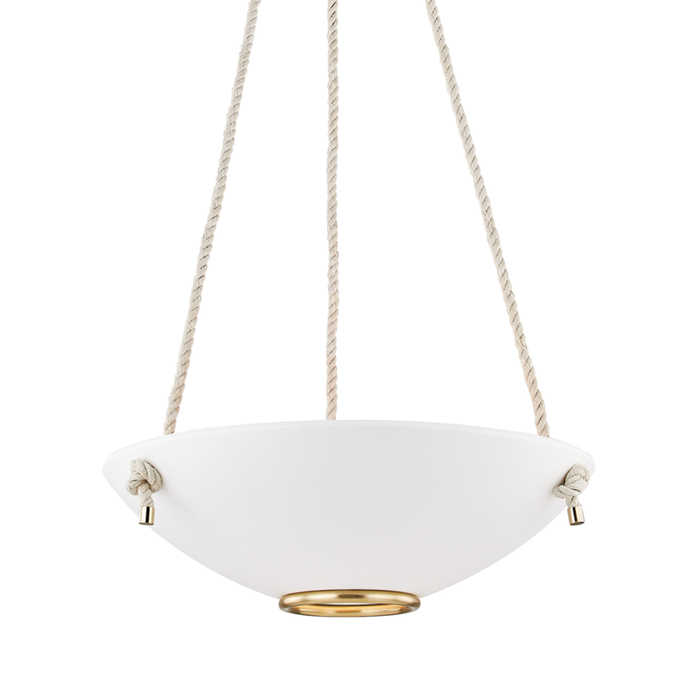 Hudson Valley Plaster No.2 3 Light Large Pendant Model: MDS451-AGB/WP