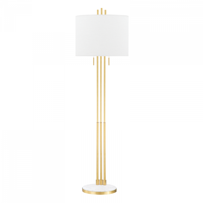 Hudson Valley Remsen 2 Light Floor Lamp Model: L1666-AGB