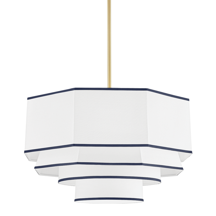 Hudson Valley Riverdale 4 Light Large Pendant Model: 3226-AGB