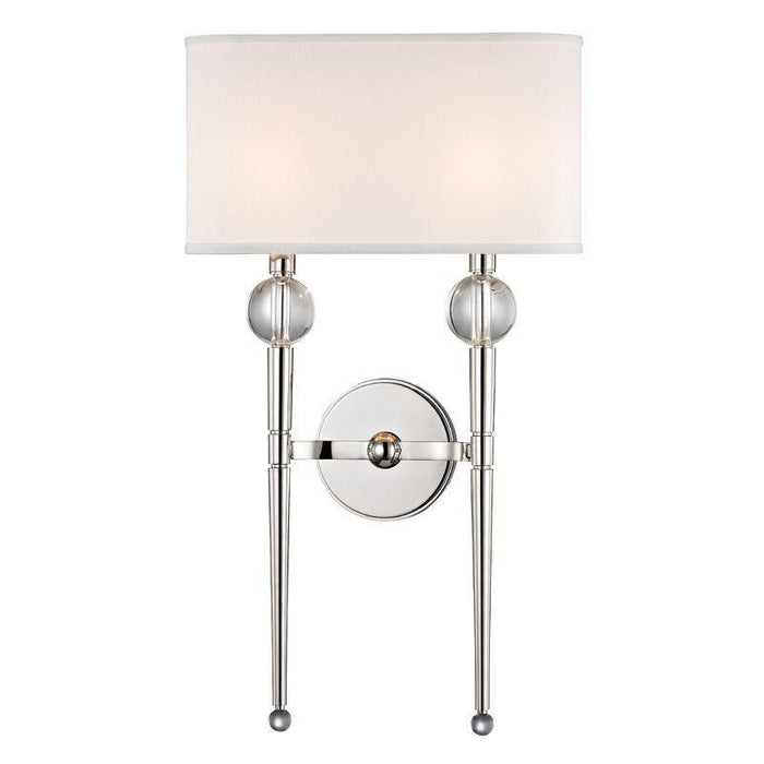 Hudson Valley Rockland 2 Light Wall Sconce Model: 8422-PN