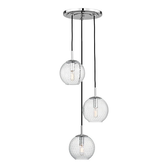 Hudson Valley Rousseau 3 Light Pendant With Clear Glass Model: 2033-AGB-CL