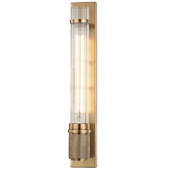 Hudson Valley Shaw 1 Light Wall Sconce Model: 1200-AGB