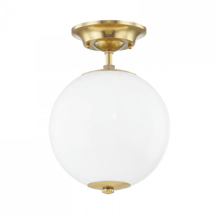 Hudson Valley Sphere No.1 1 Light Semi Flush Model: MDS703-AGB