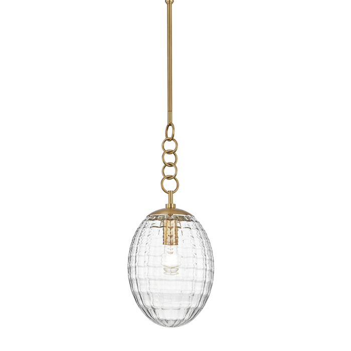 Hudson Valley Venice 1 Light Small Pendant Model: 4908-AGB