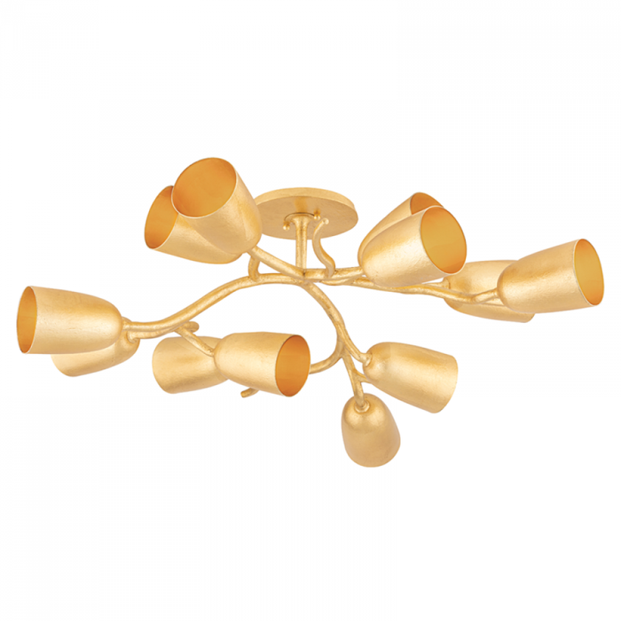 Hudson Valley Vine 12 Light Semi Flush Model: 5045-WP