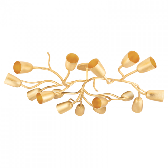 Hudson Valley Vine 16 Light Semi Flush Model: 5067-GL