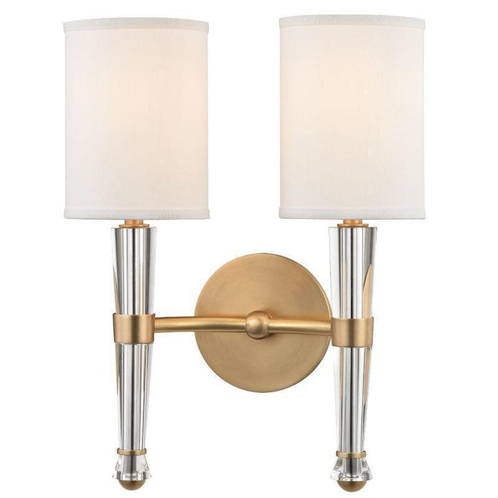 Hudson Valley Volta 2 Light Wall Sconce Model: 4120-AGB