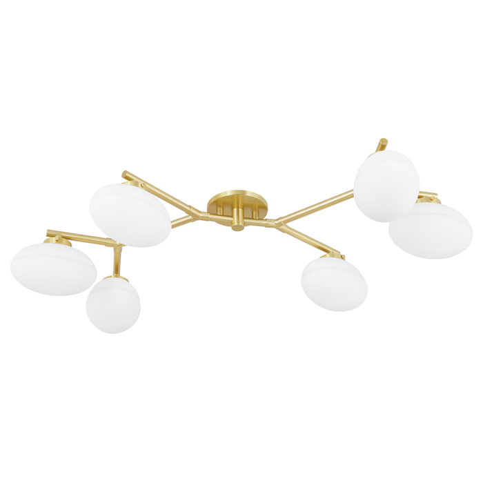 Hudson Valley Wagner 6 Light Semi Flush Model: 5541-OB