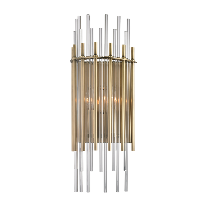 Hudson Valley Wallis 2 Light Wall Sconce Model: 6300-AGB