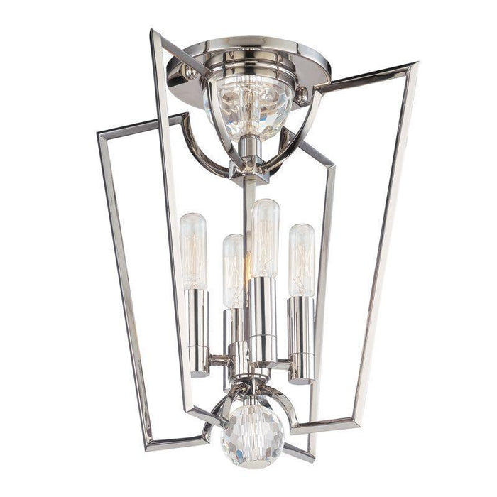 Hudson Valley Waterloo 4 Light Semi Flush Model: 3004-PN