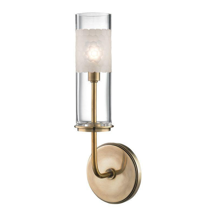 Hudson Valley Wentworth 1 Light Wall Sconce Model: 3901-AGB