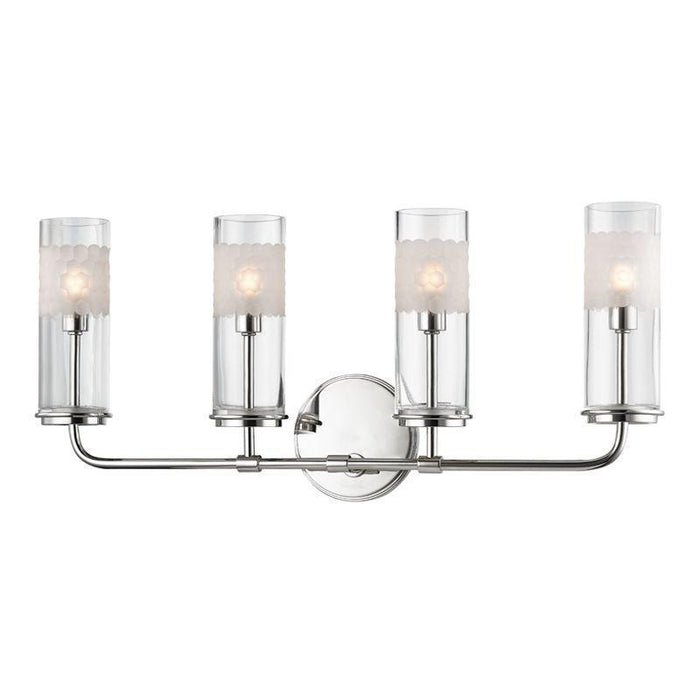 Hudson Valley Wentworth 4 Light Wall Sconce Model: 3904-AGB