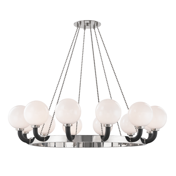 Hudson Valley Werner 12 Light Pendant Model: 3660-AGB/BK