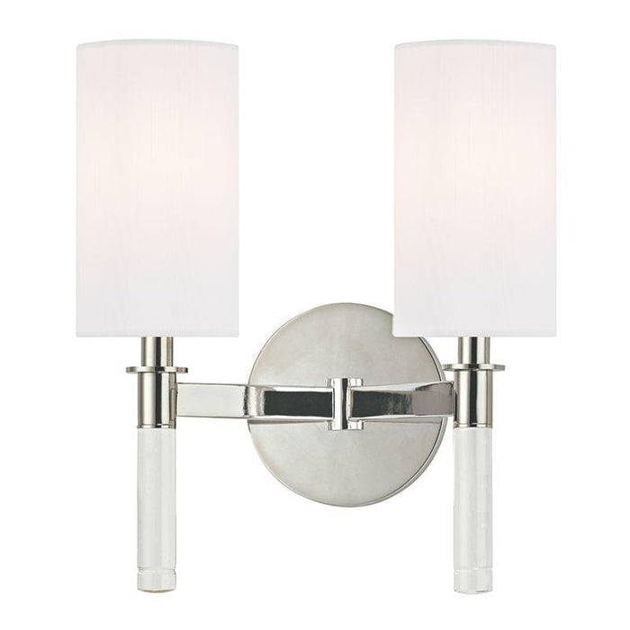 Hudson Valley Wylie 2 Light Wall Sconce Model: 6312-PN