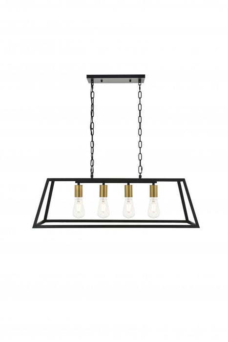 Living District Resolute 4 Light Pendant Model: LD4061D32BK