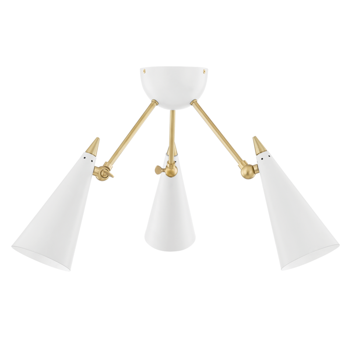 Mitzi Moxie 3 Light Semi Flush Model: H441603-AGB/BK