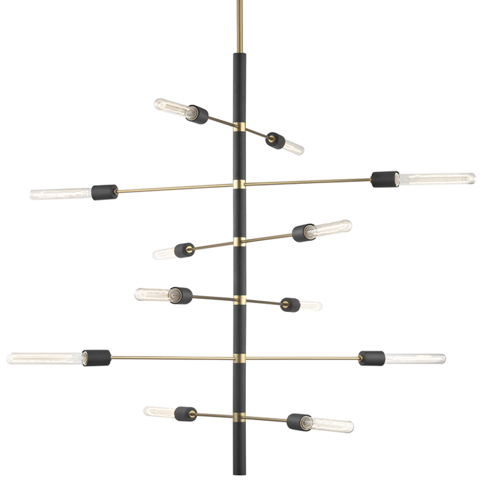 Mitzi Astrid 12 Light Chandelier Model: H178812-PN/BK