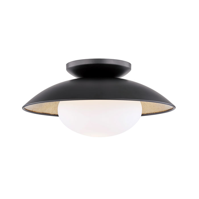 Mitzi Cadence 1 Light Medium Semi Flush Model: H368601M-BLK/GL