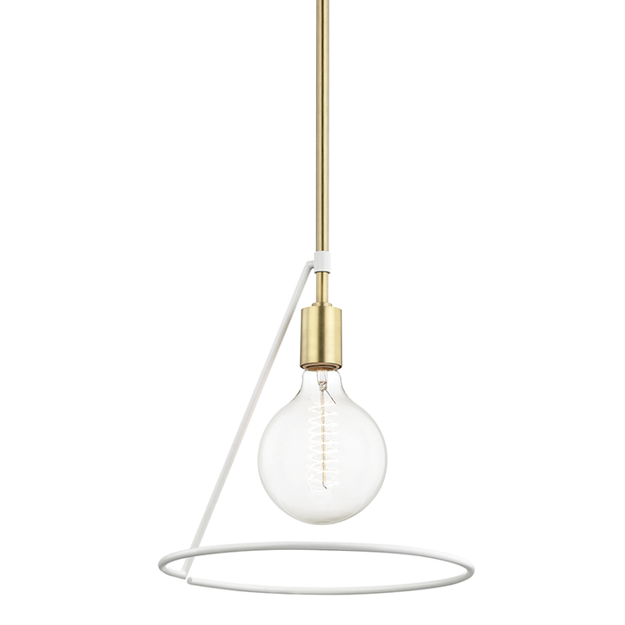 Mitzi Dana 1 Light Pendant Model: H245701-AGB/WH