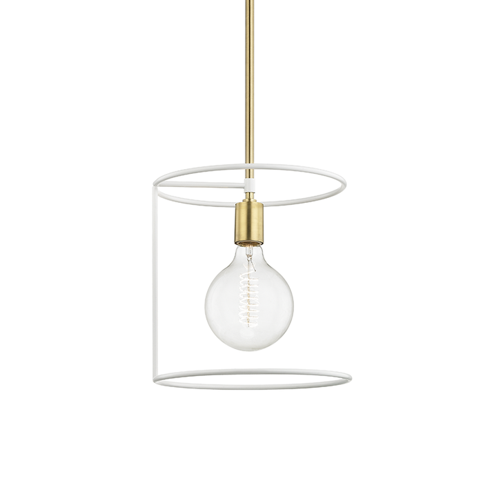 Mitzi Dana 1 Light Pendant Model: H246701-AGB/WH