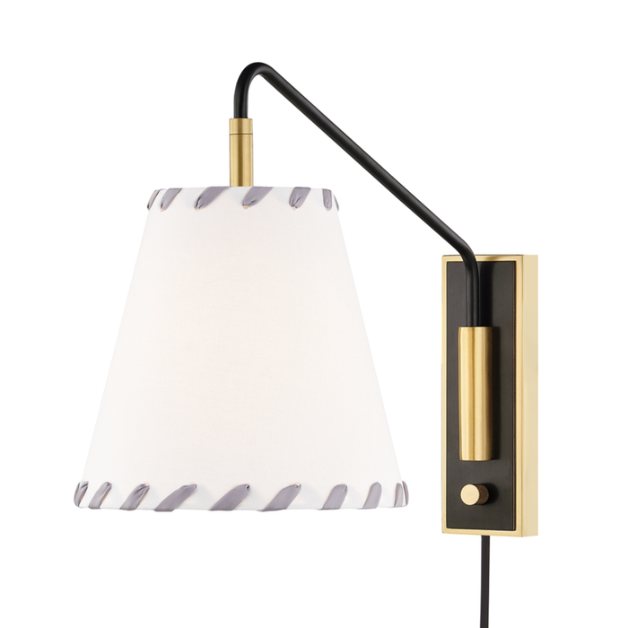 Mitzi Hannah 1 Light Wall Sconce With Plug Model: HL372101-AOB