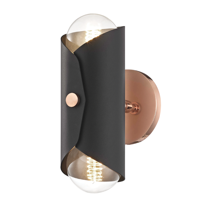 Mitzi Immo 2 Light Wall Sconce Model: H172102-POC/BK