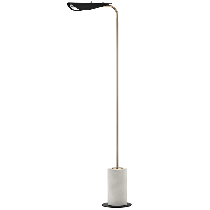 Mitzi Layla 1 Light Floor Lamp With A Concrete Base Model: HL157401-AGB/BK