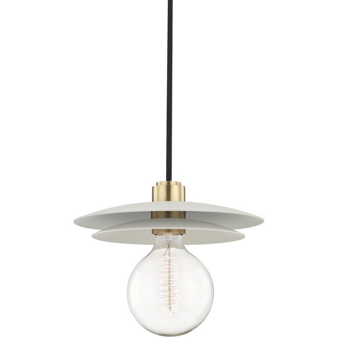 Mitzi Milla 1 Light Large Pendant Model: H175701L-PN/WH