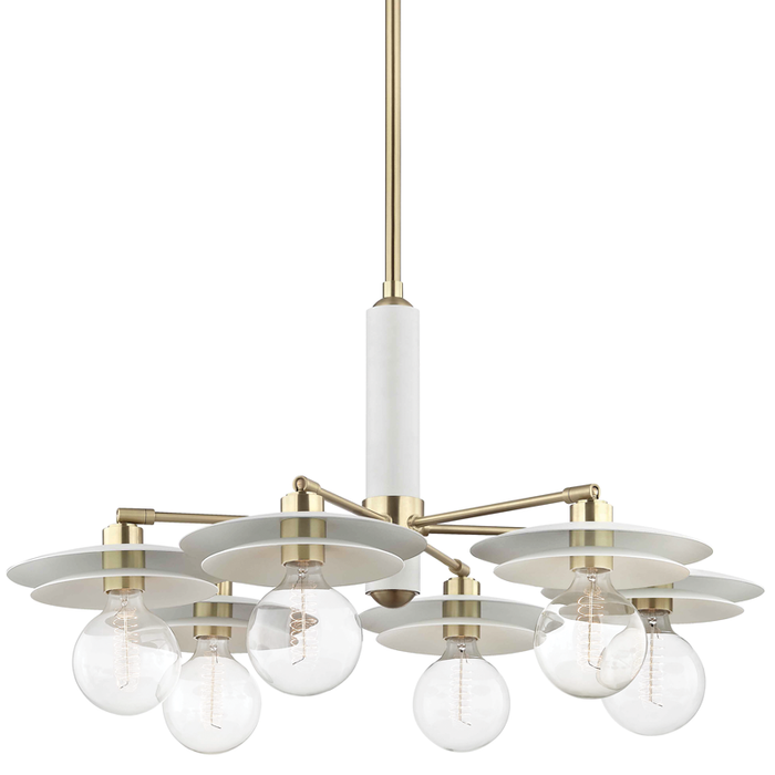 Mitzi Milla 6 Light Chandelier Model: H175806-AGB/WH