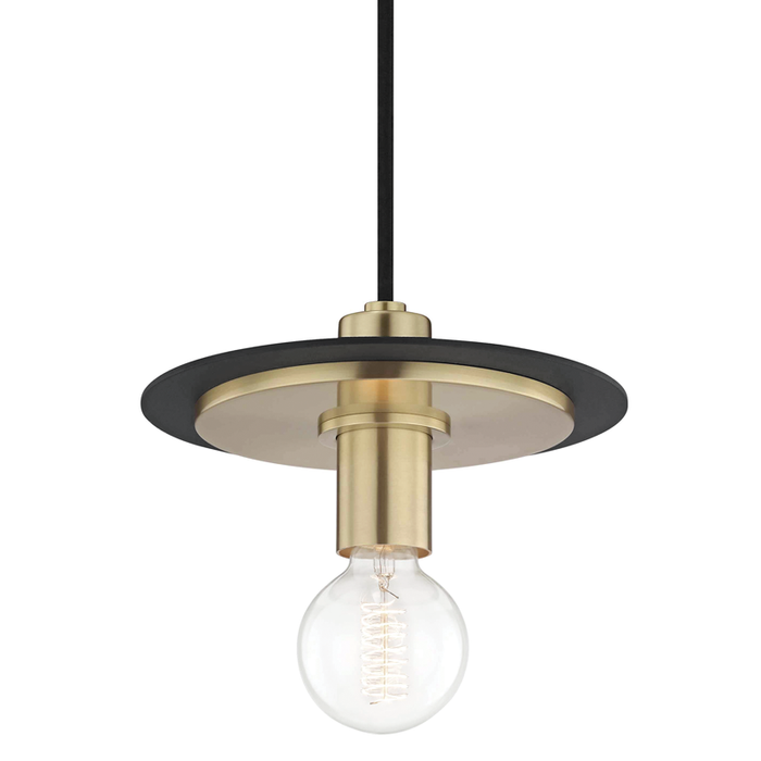 Mitzi Milo 1 Light Small Pendant Model: H137701S-PN/BK