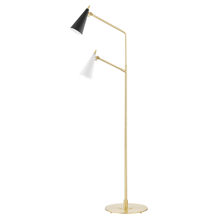 Mitzi Moxie 2 Light Floor Lamp Model: HL441402-AGB/BKWH