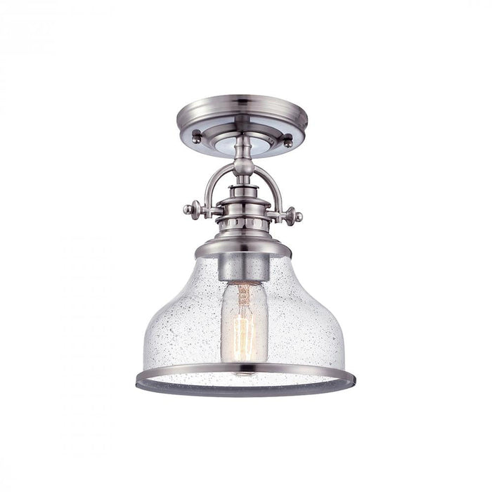 Quoizel 1 Light Grant Semi Flush Mount Model: GRTS1708BN