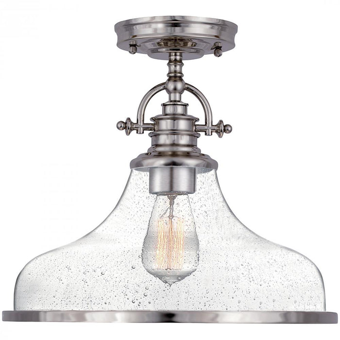 Quoizel 1 Light Grant Semi Flush Mount Model: GRTS1714BN